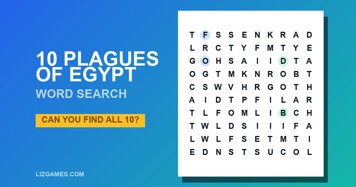10 Plagues of Egypt Word Search
