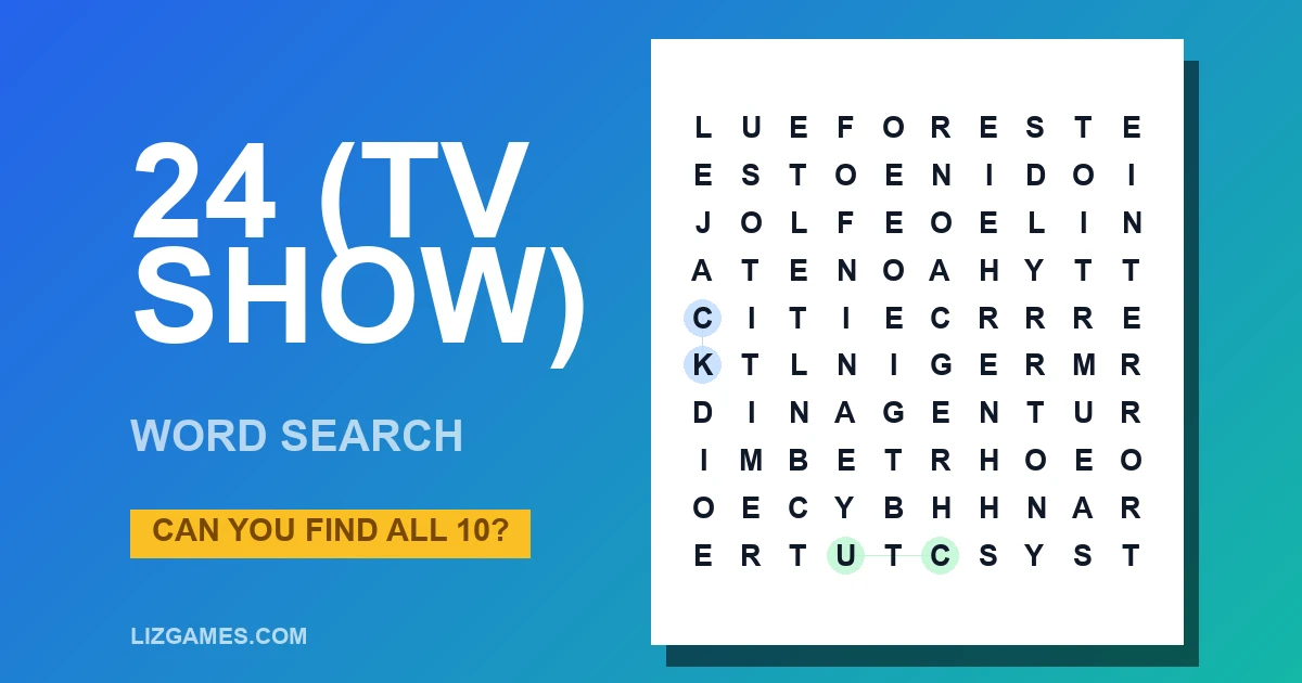 24 (TV Show) Word Search