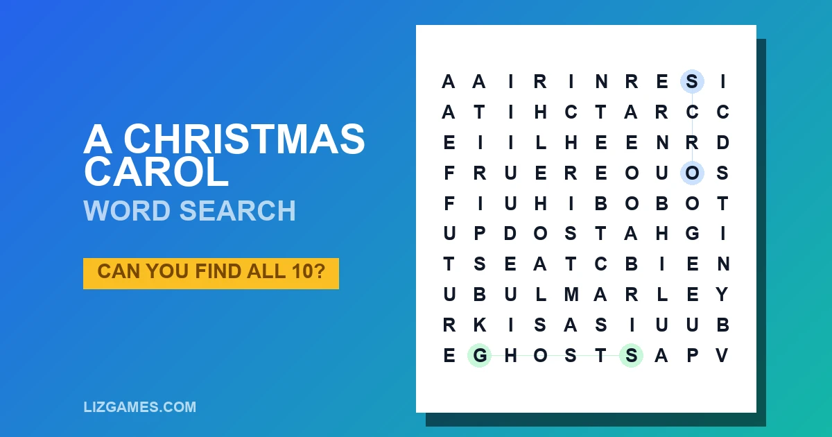 A Christmas Carol Word Search