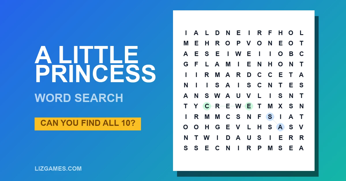 A Little Princess Word Search