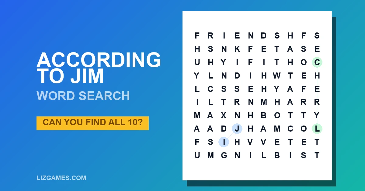 According to Jim Word Search