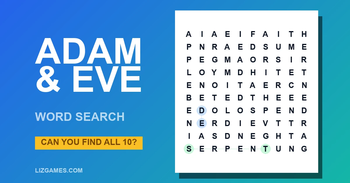 Adam & Eve Word Search
