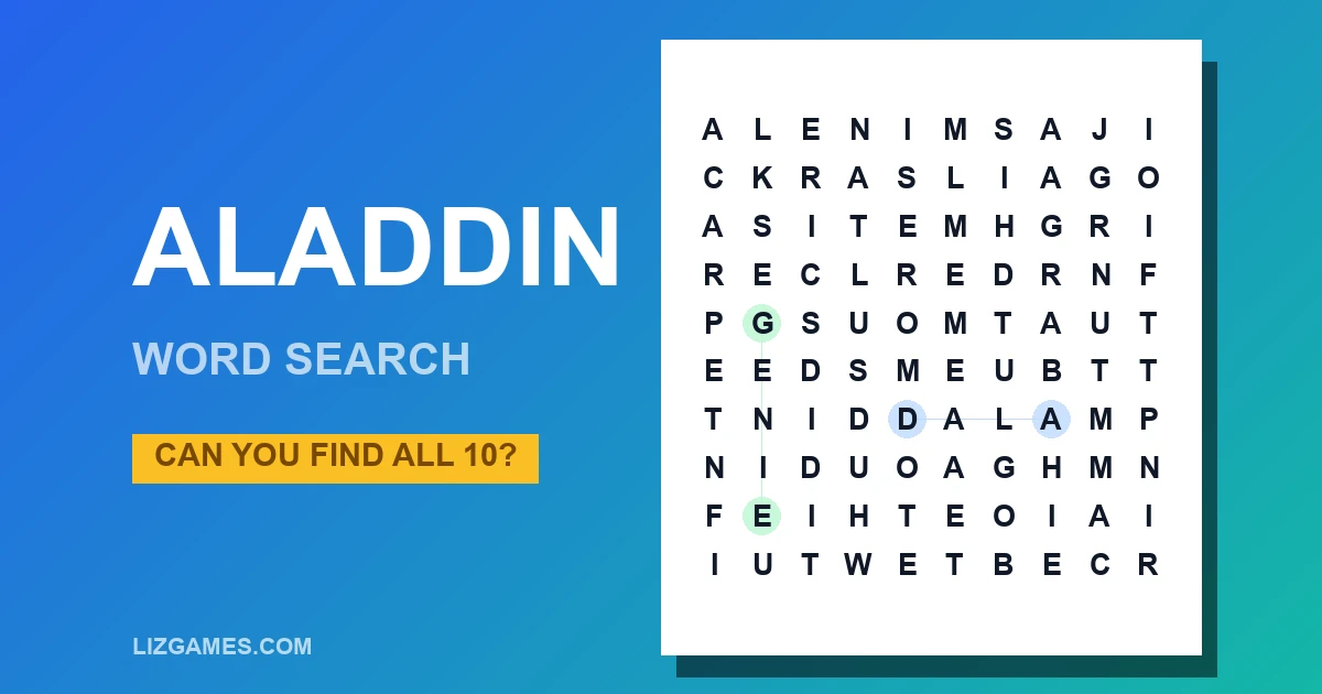 Aladdin Word Search