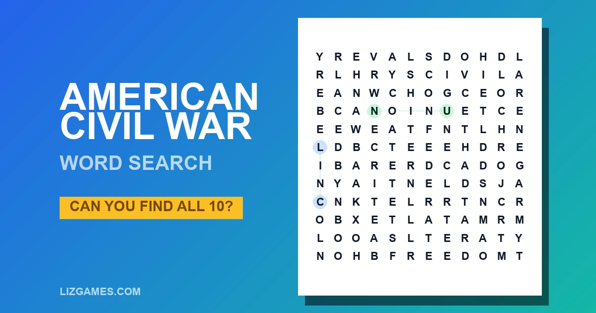 American Civil War Word Search