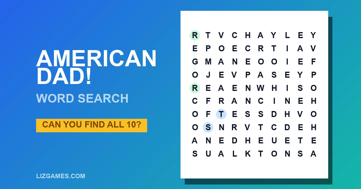 American Dad! Word Search