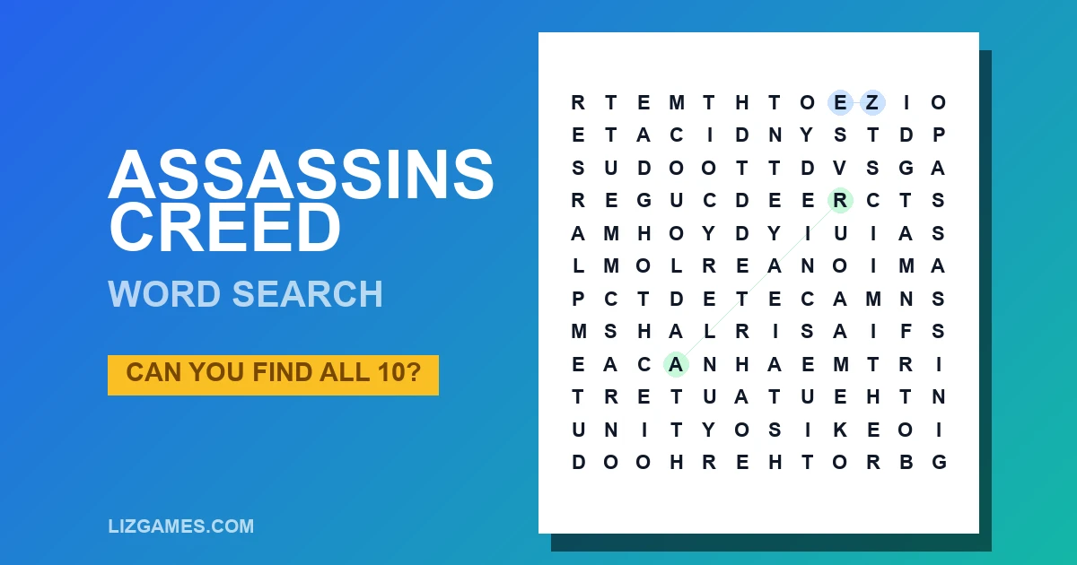 Assassins Creed Word Search
