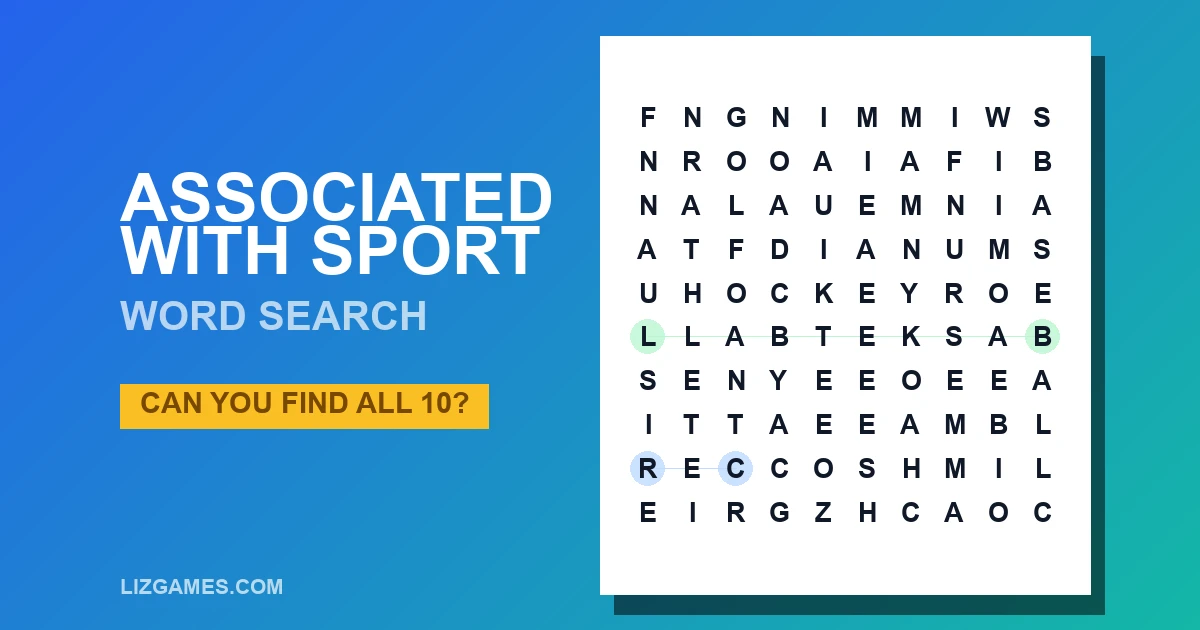 Associated with Sport Word Search