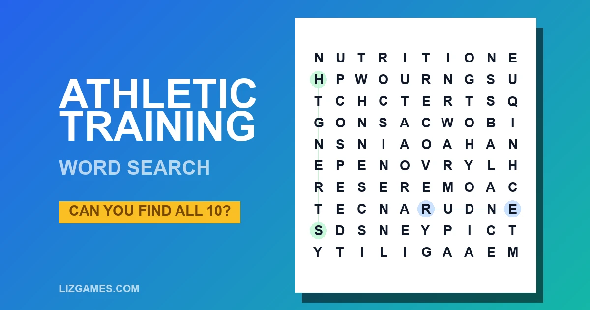 Athletic Training Word Search