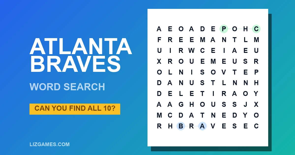 Atlanta Braves Word Search