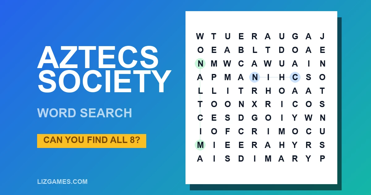 Aztecs Society Word Search