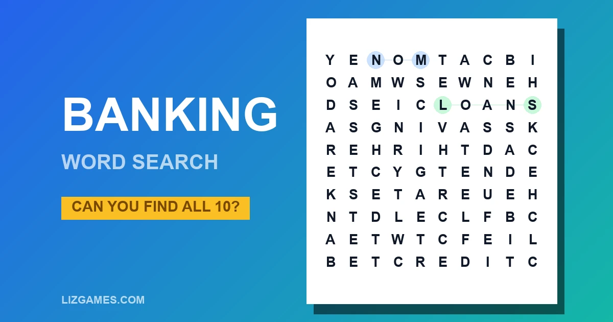 Banking Word Search
