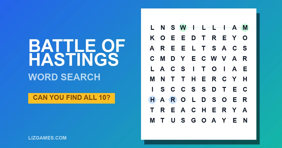 Battle of Hastings Word Search