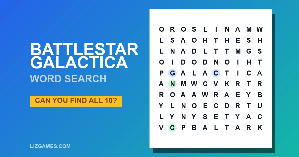 Battlestar Galactica Word Search
