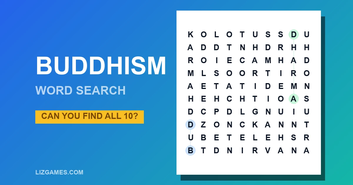 Buddhism Word Search