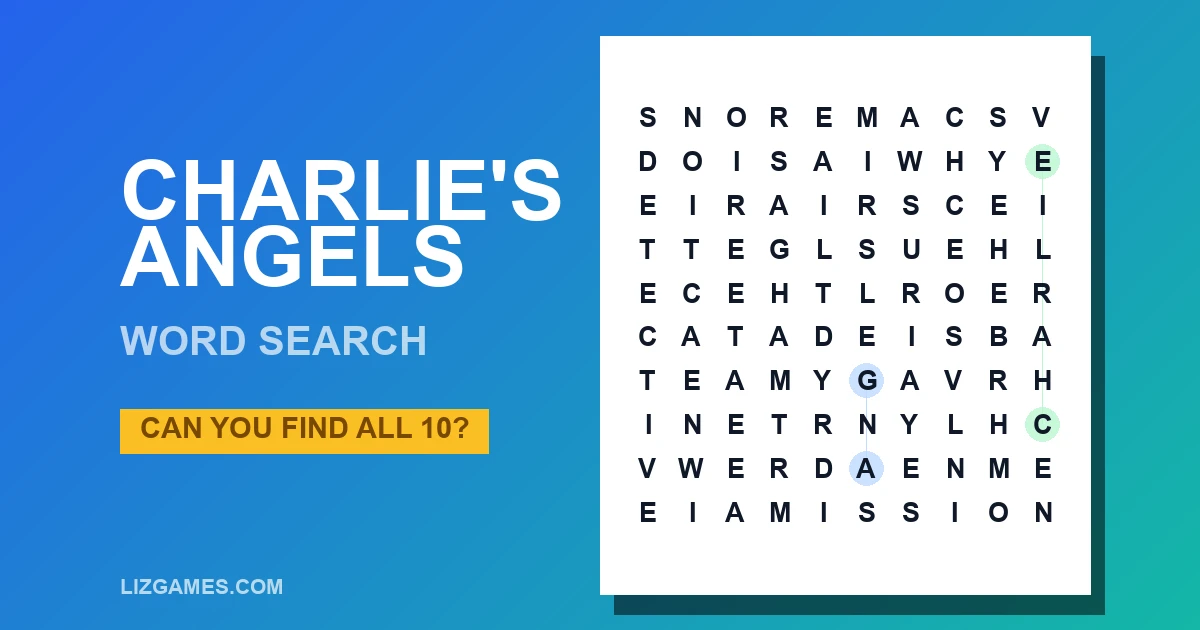 Charlie's Angels Word Search