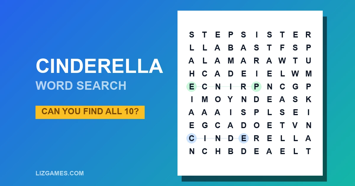 Cinderella Word Search