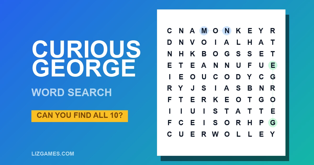 Curious George Word Search