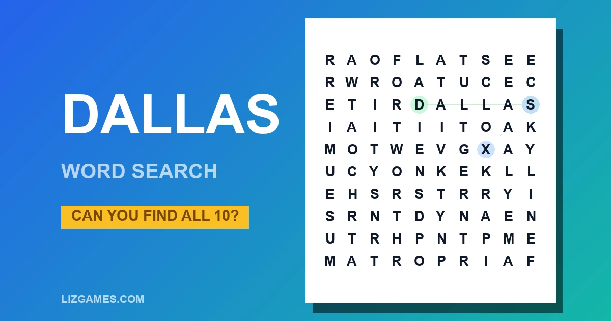 Dallas Word Search