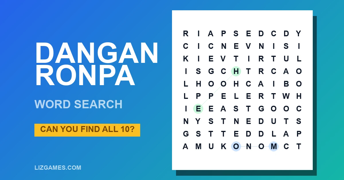 Dangan Ronpa Word Search