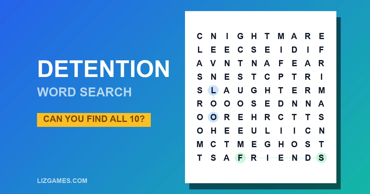 Detention Word Search