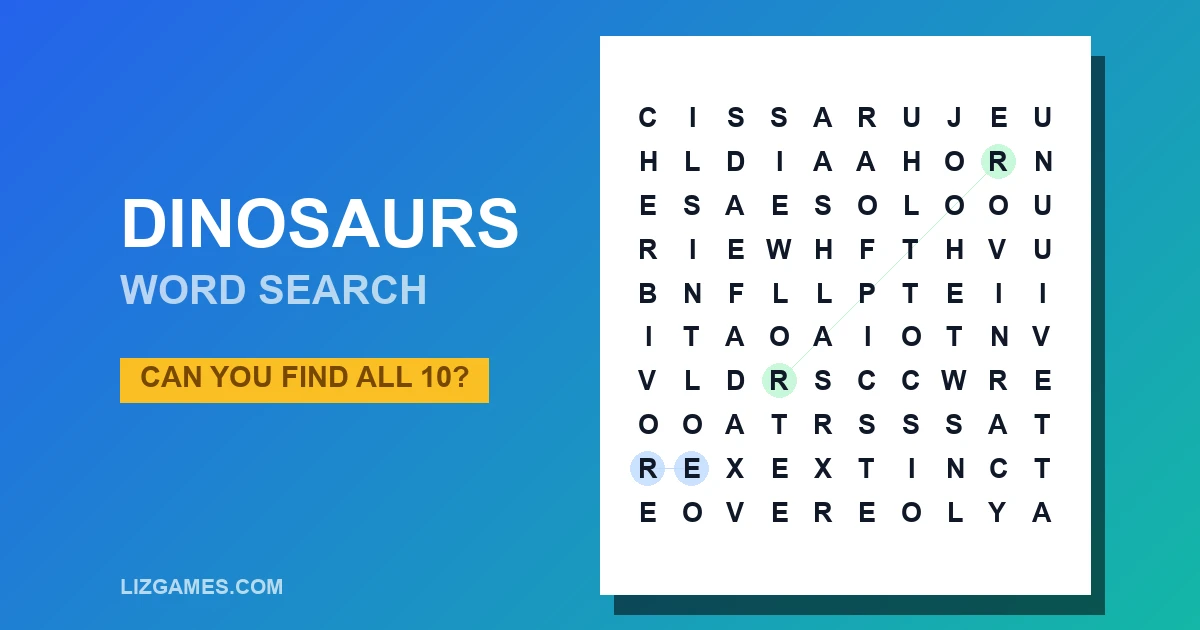 Dinosaurs Word Search
