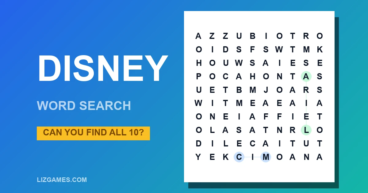 Disney Word Search
