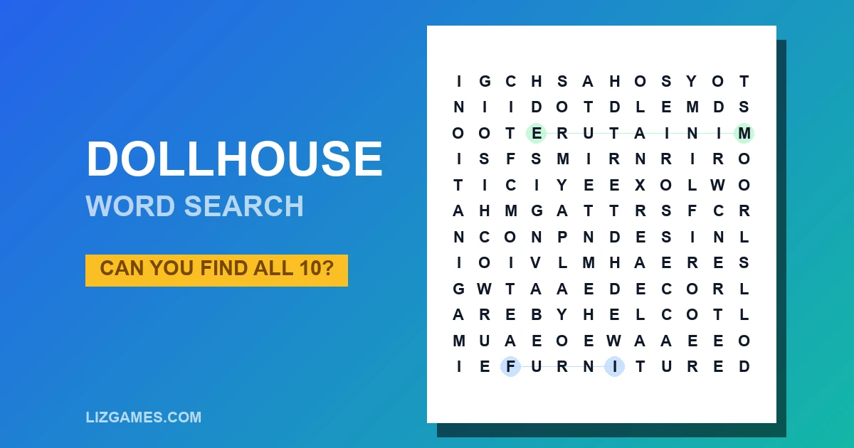Dollhouse Word Search