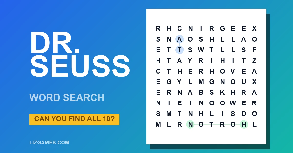 Dr. Seuss Word Search