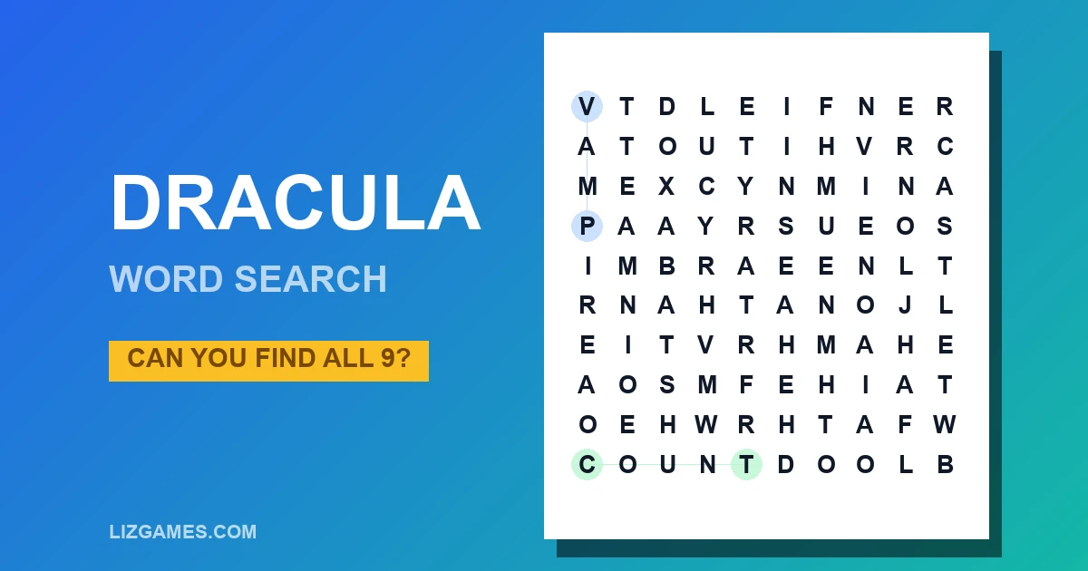 Dracula Word Search