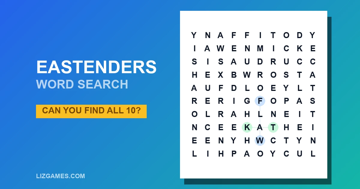 Eastenders Word Search