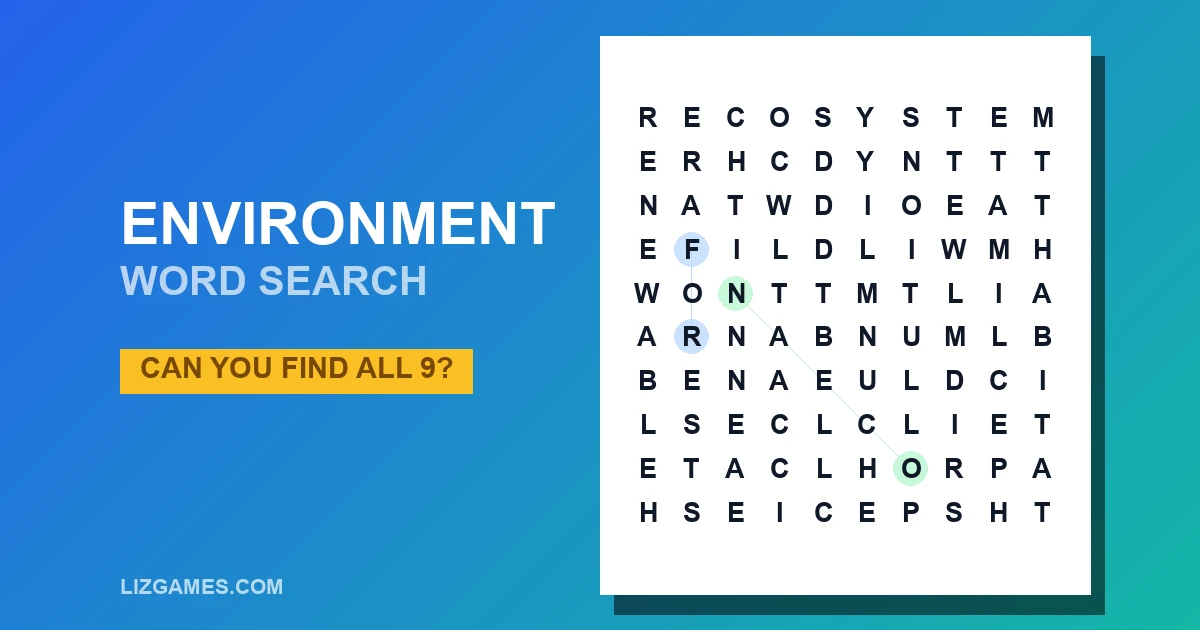 Environment Word Search