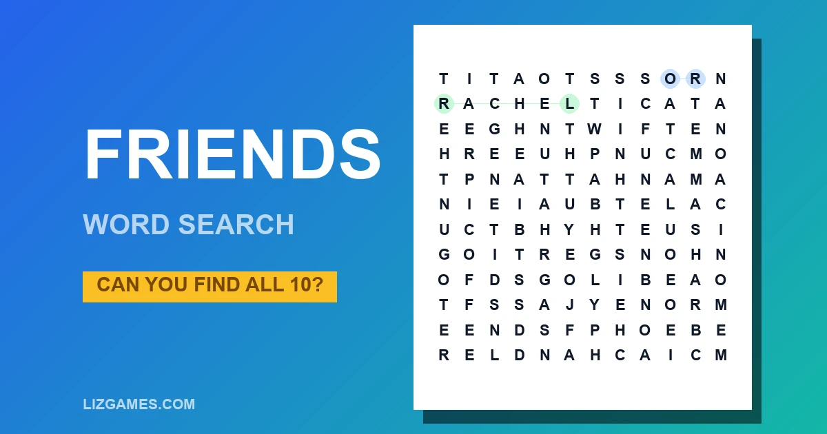 Friends Word Search