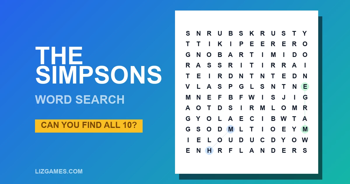 The Simpsons Word Search